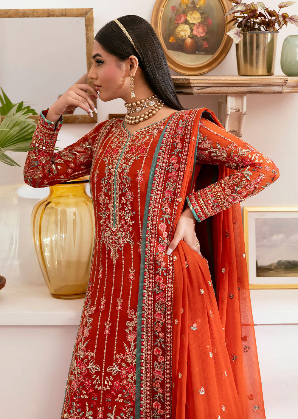 GLCT-10 - Zarna - Gulaal Reverie Embroidered Chiffon Collection 2025 - Memsaab Online