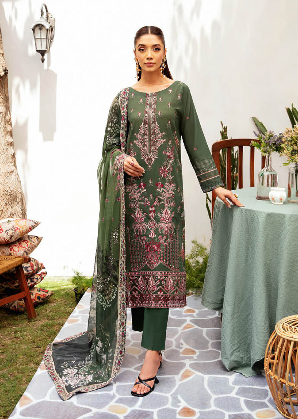 RMSHD-10 - Unstitched - Ramsha Mashaal Lawn Vol 12 - Memsaab Online