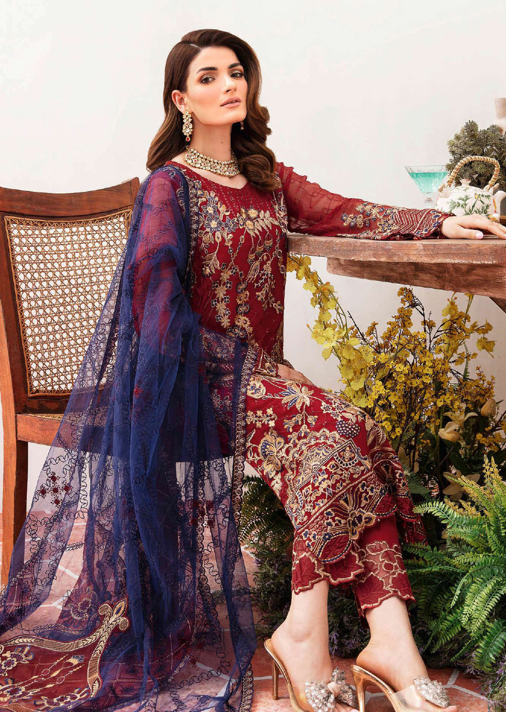 F-2410-R - Readymade - Ramsha Chiffon Collection Vol 24 2024 - Memsaab Online