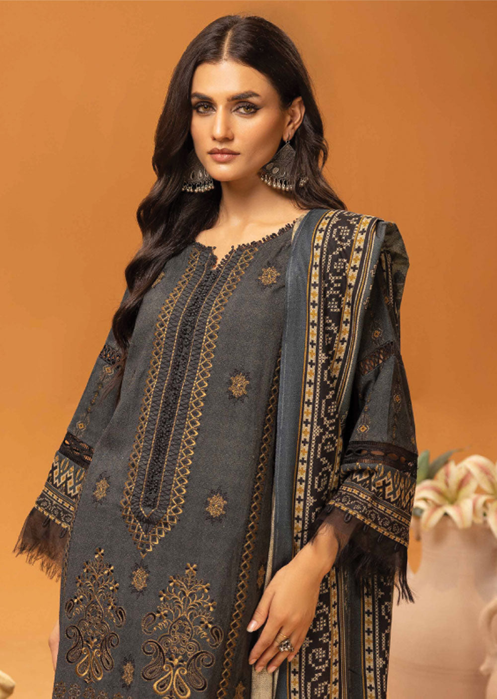 JH-195 - Unstitched - Roop Collection by Johra 2024 - Memsaab Online