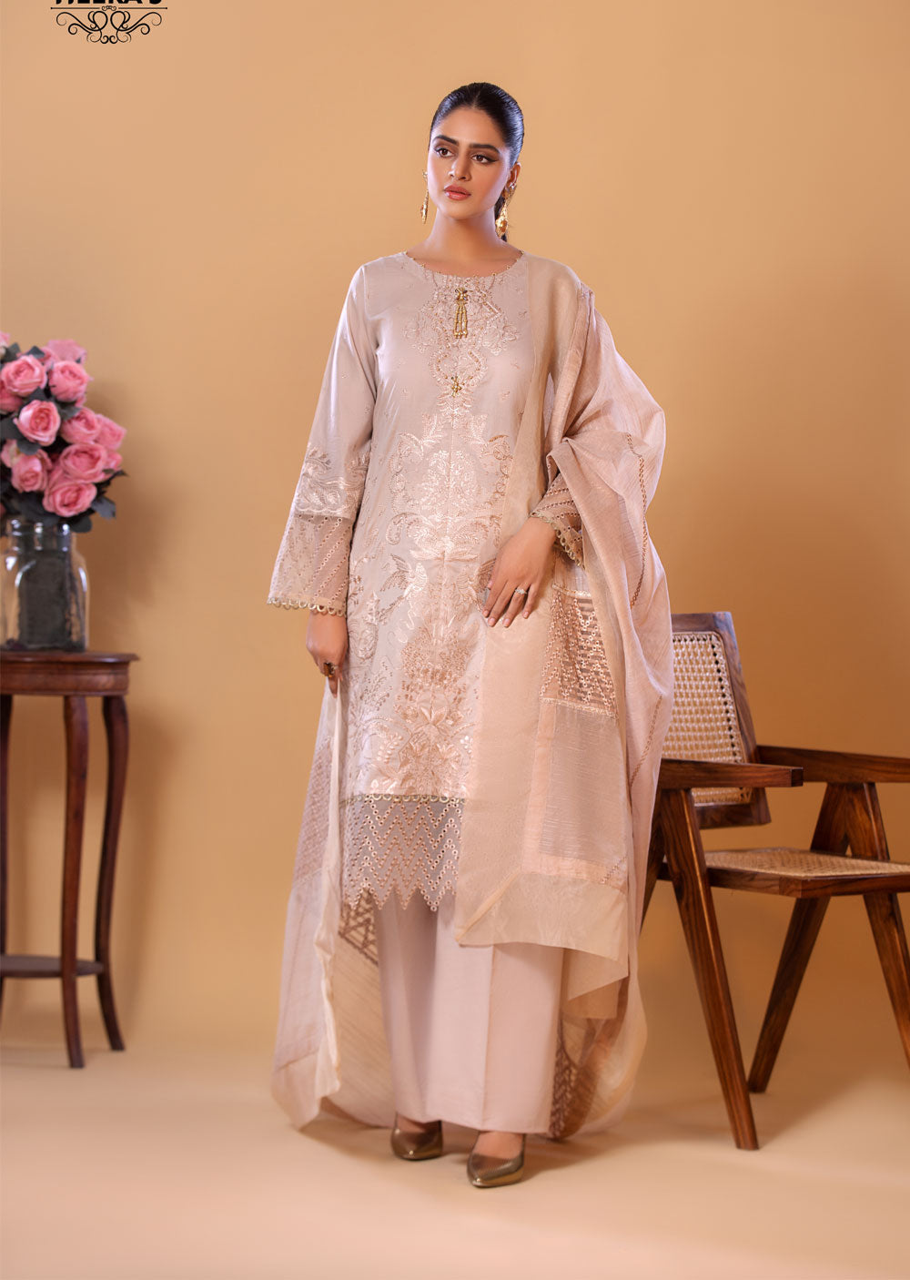 HSS-130 - Readymade Heeras Suit - Memsaab Online