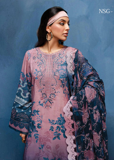 NSG-165 - Unstitched - Nureh Gardenia Collection 2024 - Memsaab Online