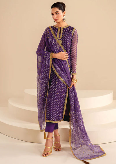 UF-625 - Readymade - Baroque Embroidered Chiffon Suit 2024 - Memsaab Online