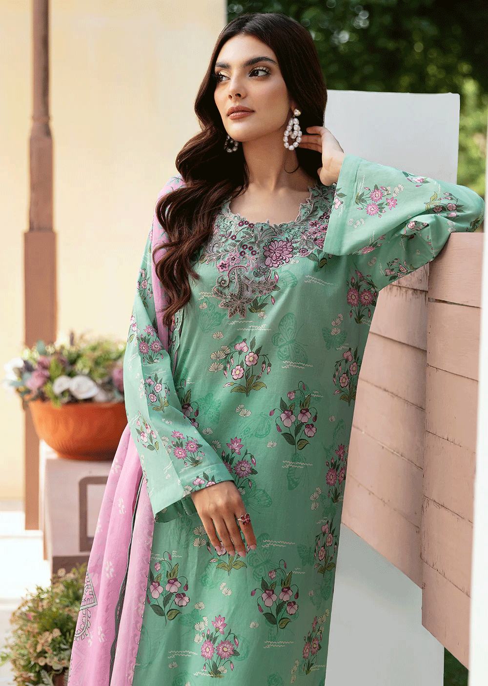 N-510 - Unstitched - Ramsha Rangrez Lawn Collection Vol 5 2024 - Memsaab Online