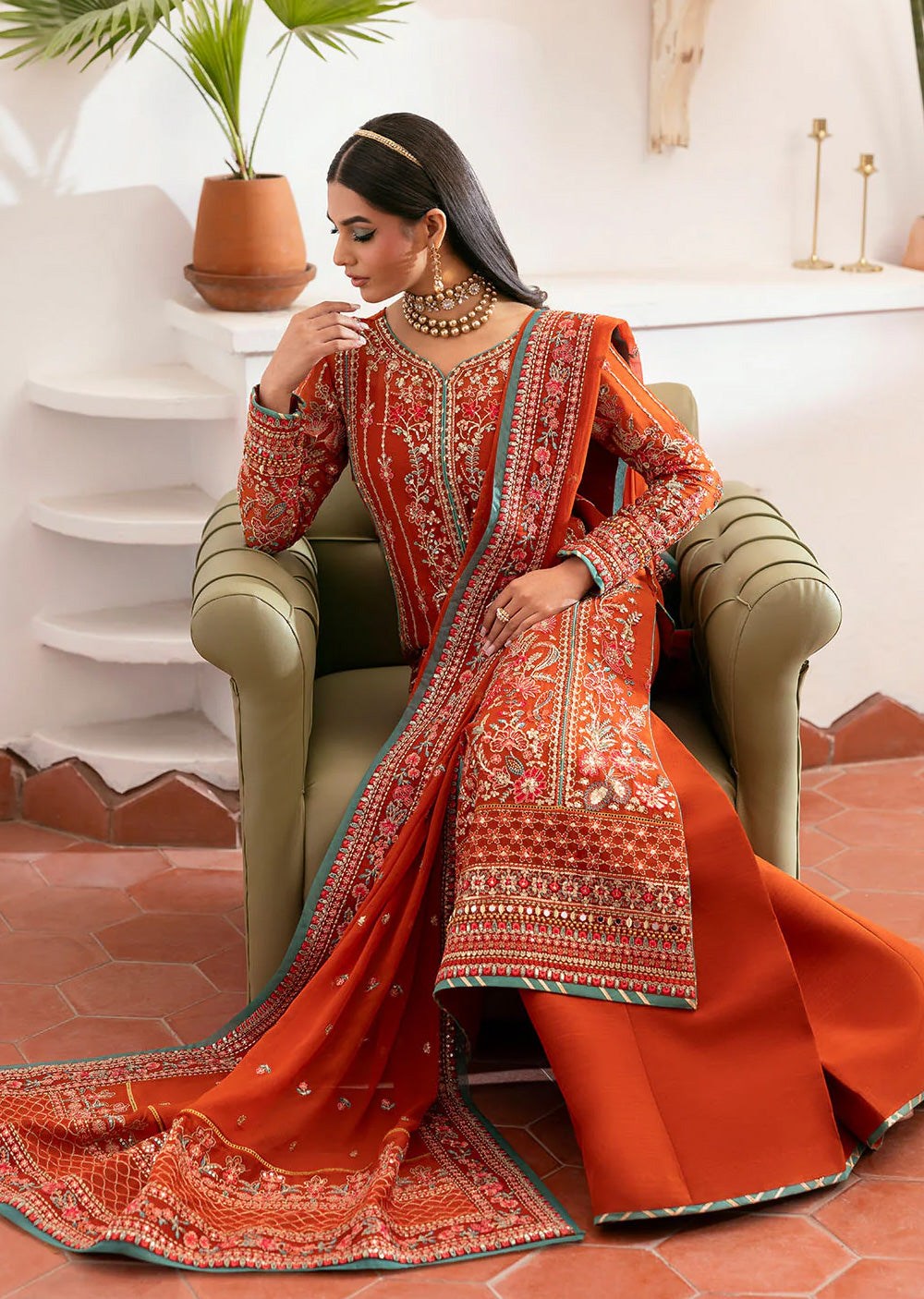 GLCT-10 - Zarna - Gulaal Reverie Embroidered Chiffon Collection 2025 - Memsaab Online