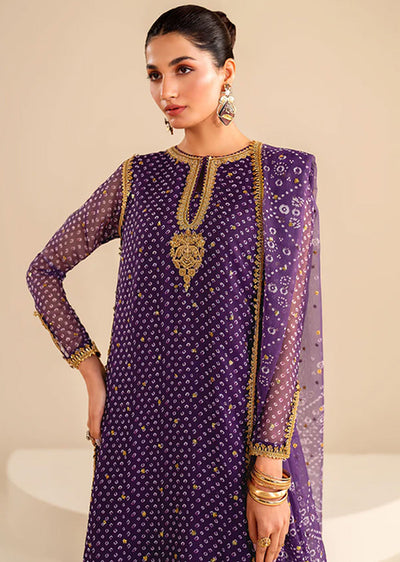 UF-625 - Readymade - Baroque Embroidered Chiffon Suit 2024 - Memsaab Online