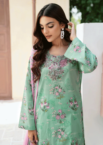 N-510 - Unstitched - Ramsha Rangrez Lawn Collection Vol 5 2024 - Memsaab Online