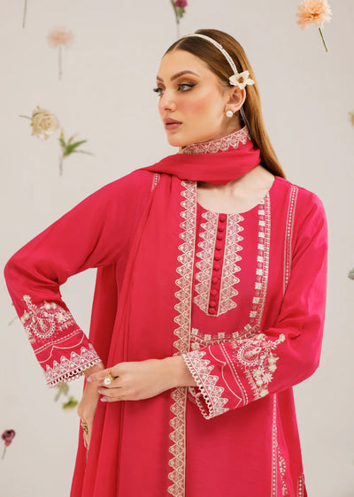 Shibra - Readymade 3 Piece Garnet Suit - Memsaab Online