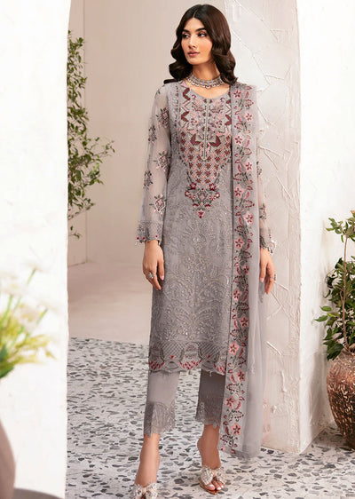 D-1210 - Unstitched - Rangoon by Ramsha Chiffon Collection Vol 12 2024 - Memsaab Online