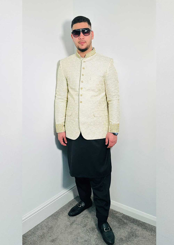 DH110 Cream Mens Prince Coat – Memsaab