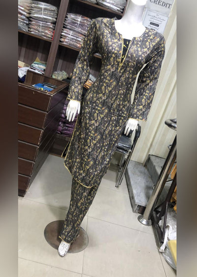 BP1123 Brown Readymade Lawn 2 piece suit - Memsaab Online