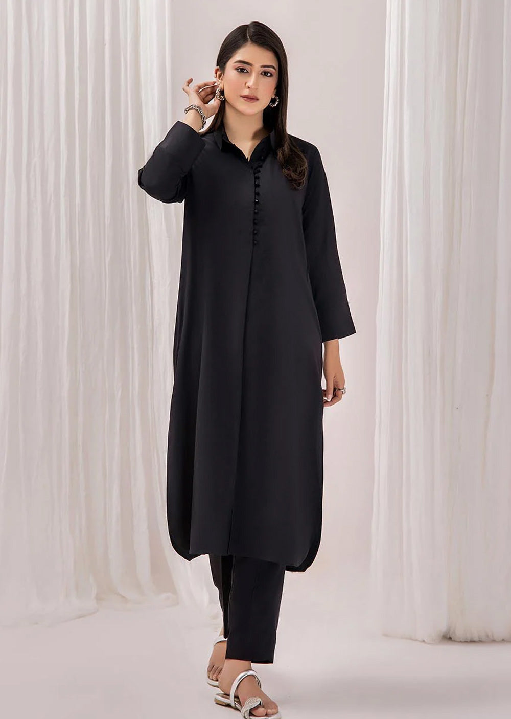 F-139 - Black - Readymade - Khuda Baksh Ouftit - Memsaab Online