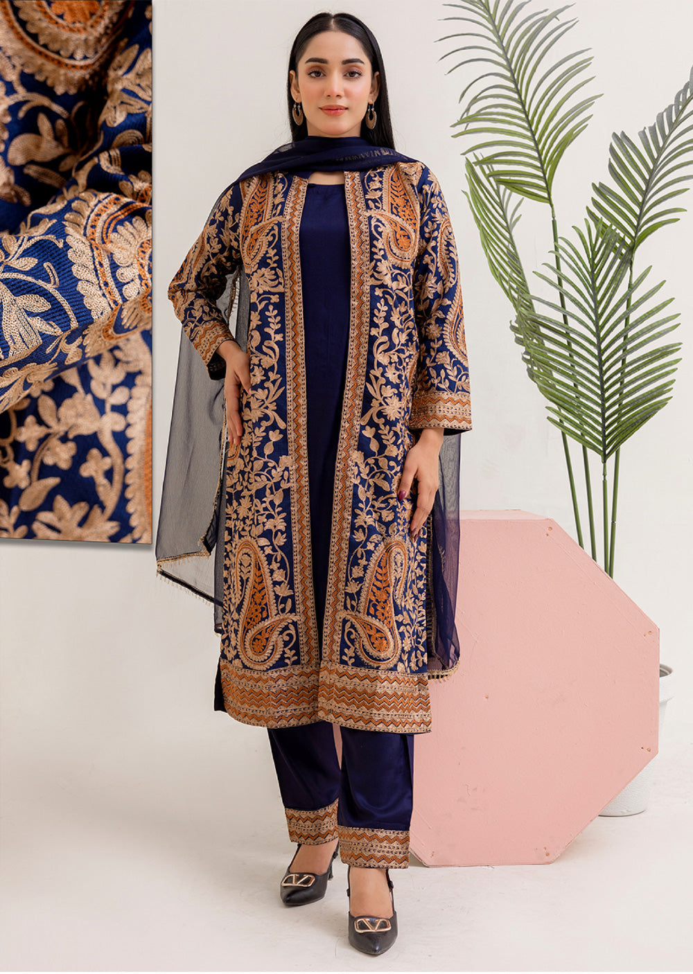 RGZ7106 - Rangz Glamour Gown Outfit - Memsaab Online
