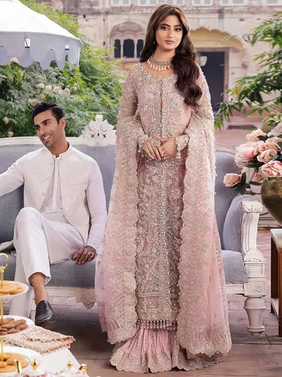 LINA03- Unstitched organza Inspired Outfit - Memsaab Online