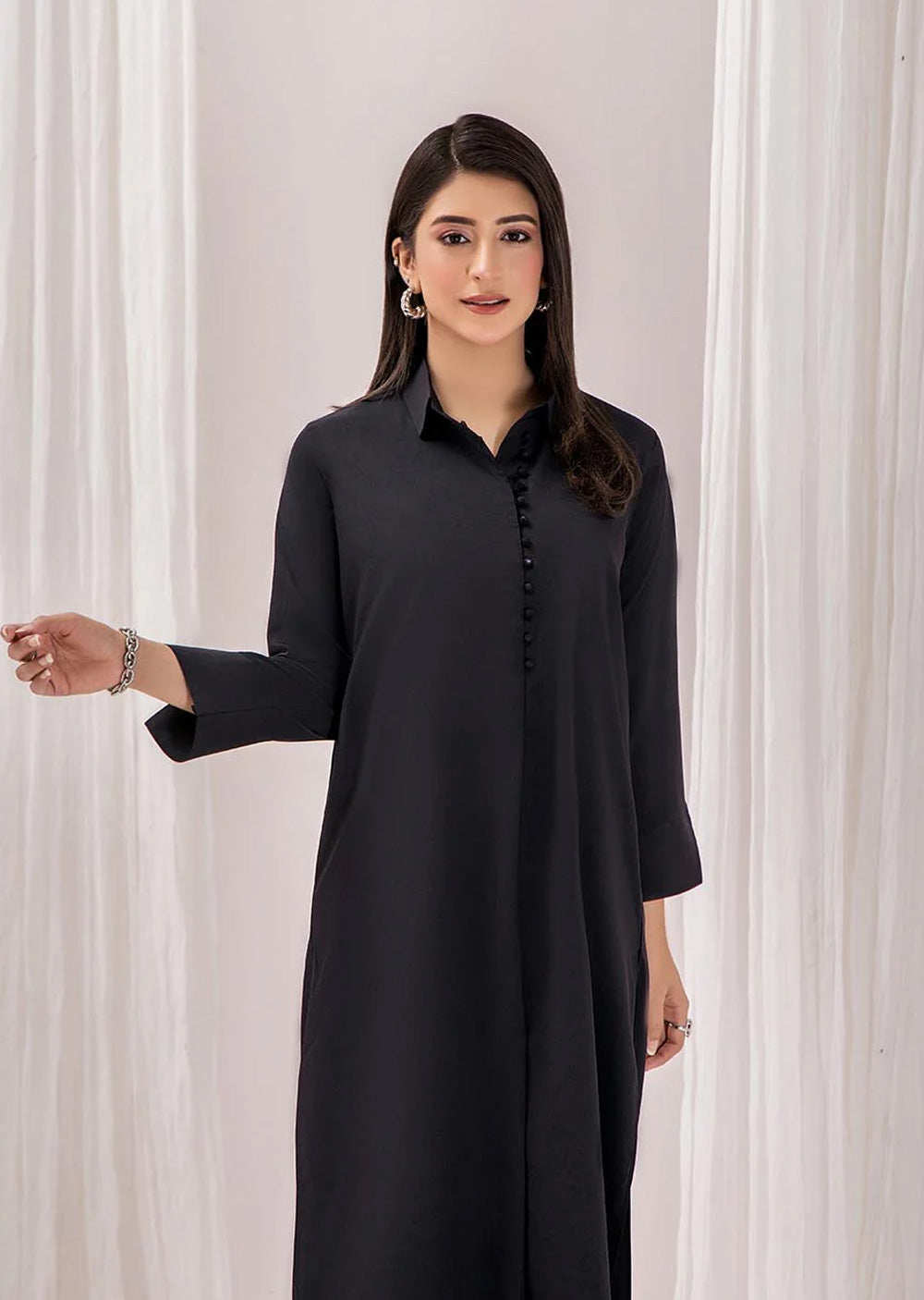 F-139 - Black - Readymade - Khuda Baksh Ouftit - Memsaab Online