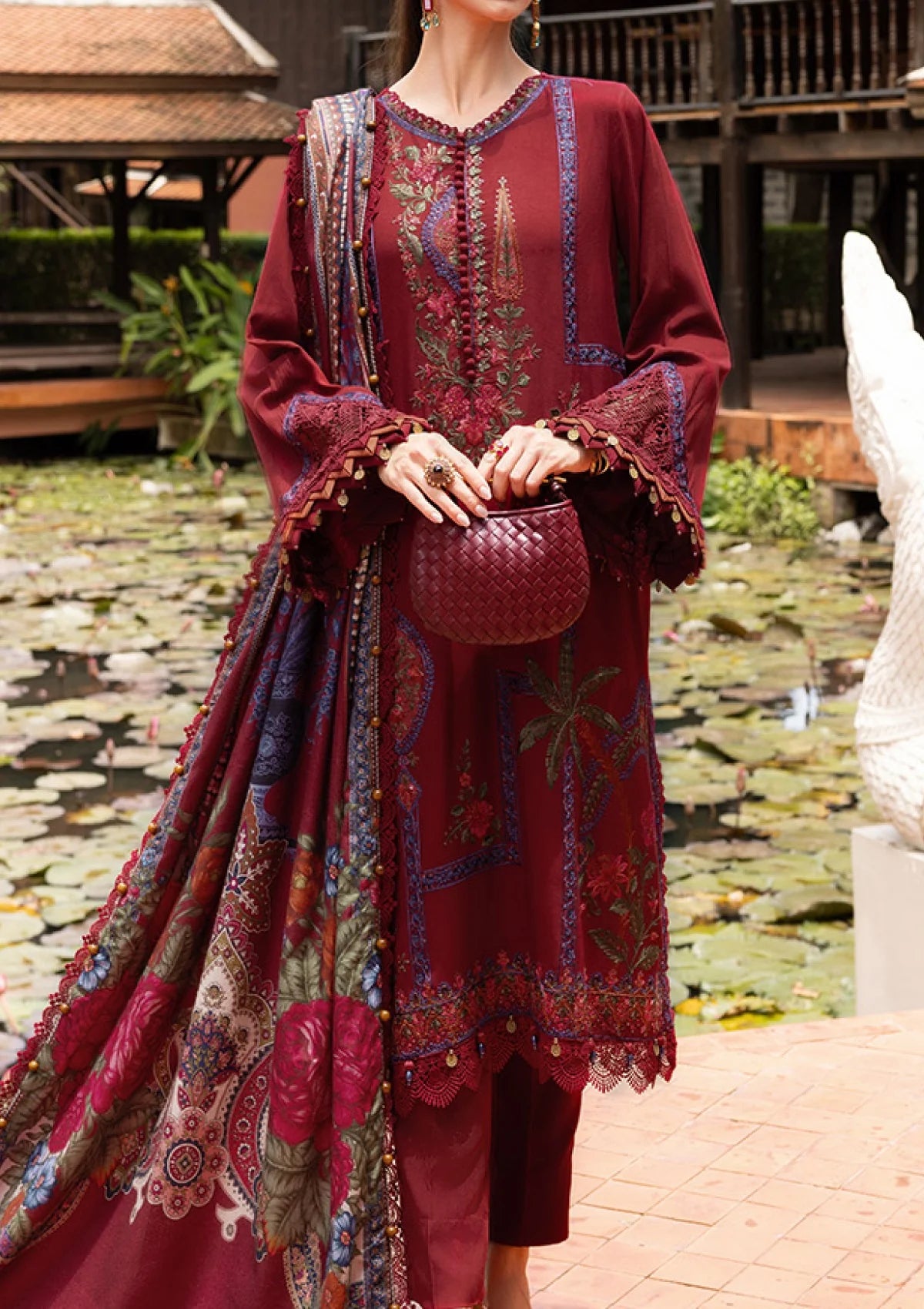 MPT-2805-A Unstitched - Maria B MPRINTS Collection 2025 - Memsaab Online