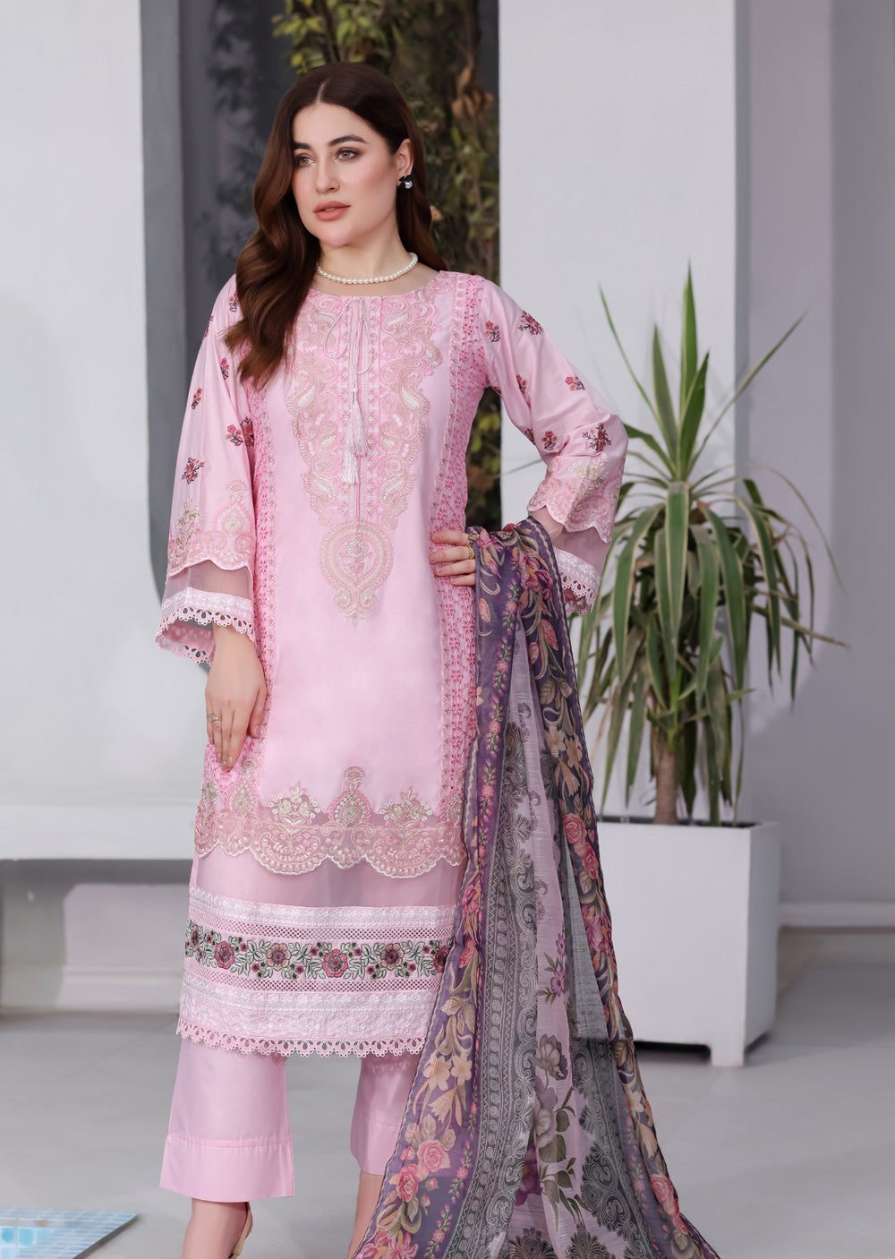 ATR-1136-Pink - Sehrish B Lux Cotton - Memsaab Online