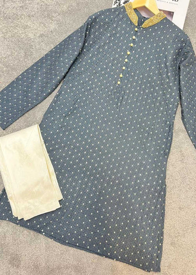 SBG27003 Grey Mens Kurta Pajama Set - Memsaab Online