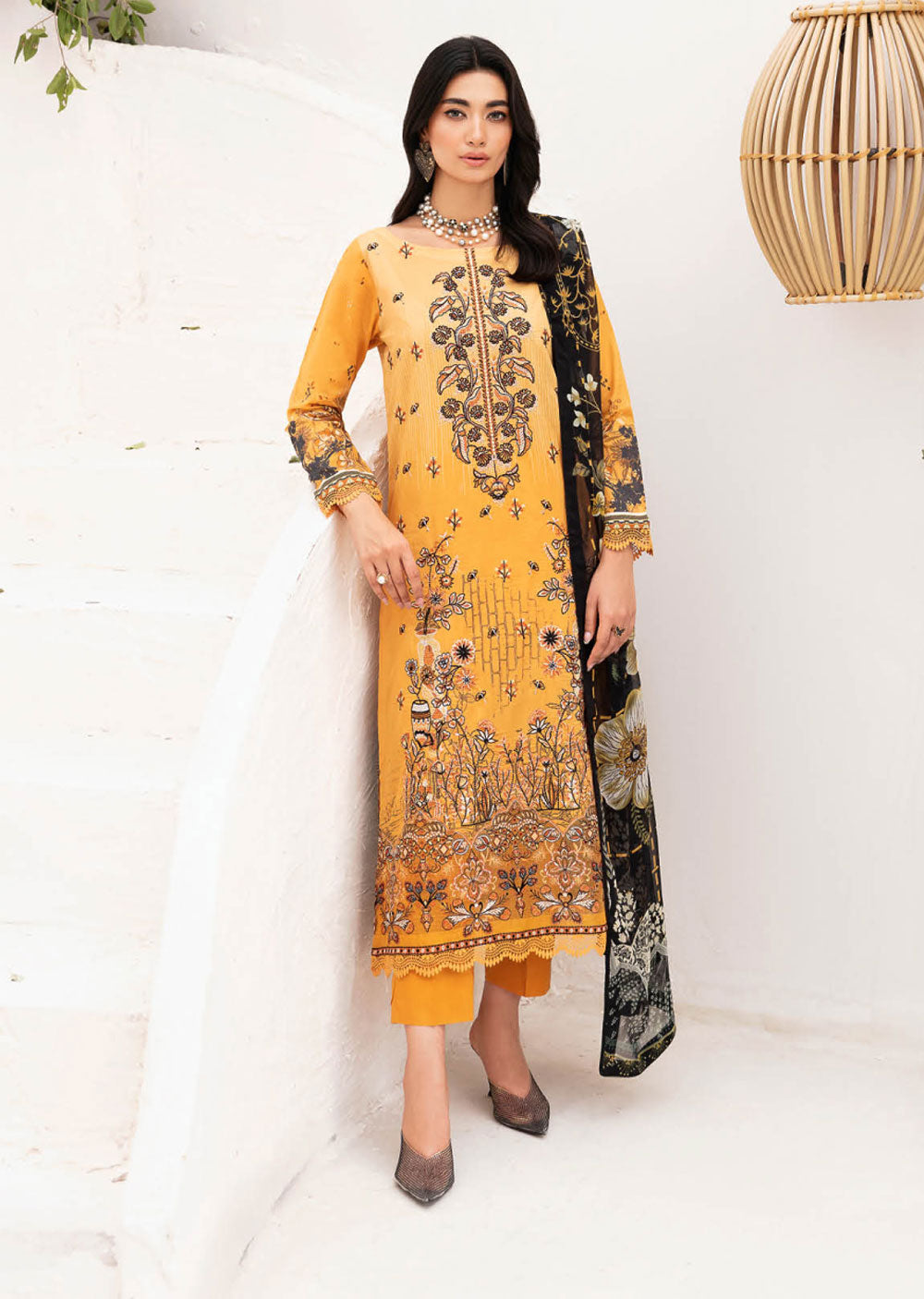 Z-1111 - Unstitched - Ramsha Mashaal Luxury Lawn Vol 11 2024 - Memsaab Online