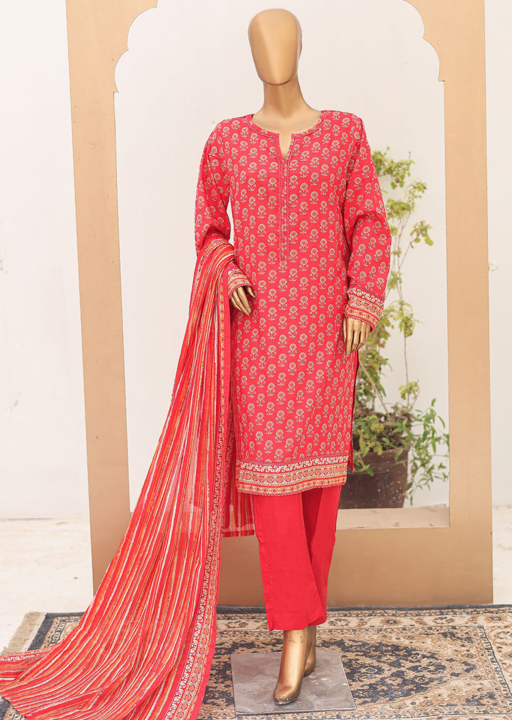 BNS-111 Bin Saeed Printed Cotton Lawn Suits 2024 - Memsaab Online