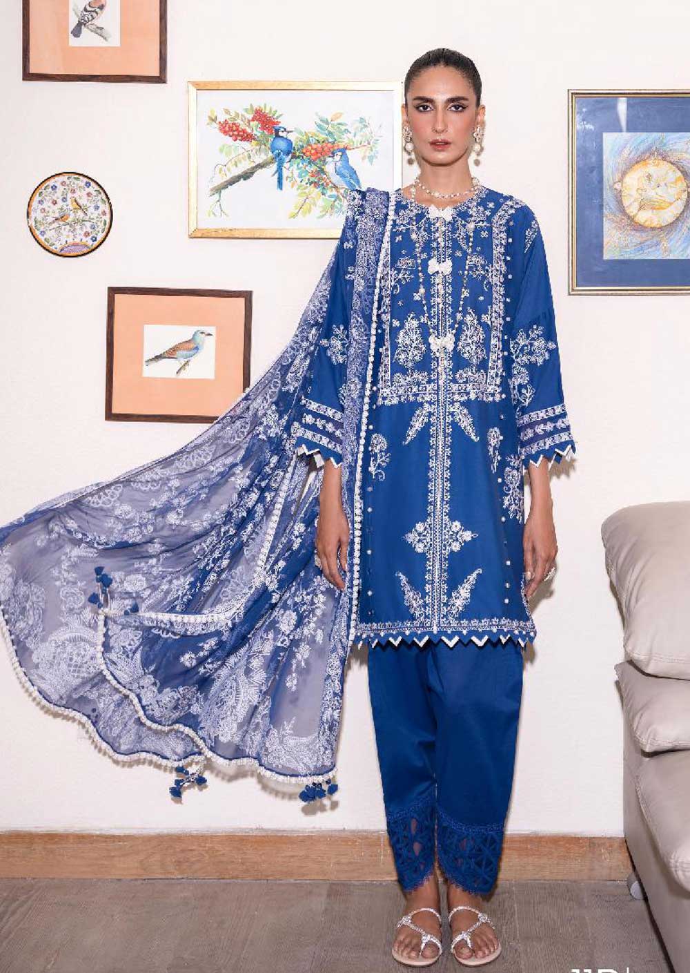 MUZN-11-B - Unstitched - Muzlin Collection Vol 2 by Sana Safinaz 2023 - Memsaab Online