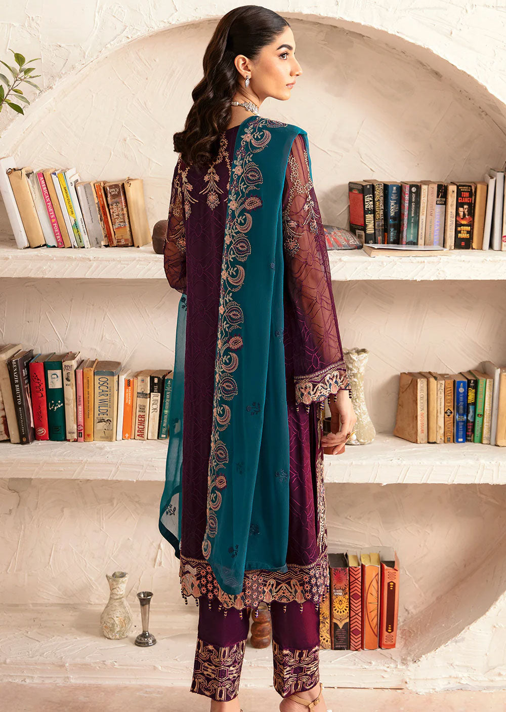 D-1211-R - Readymade - Rangoon by Ramsha Chiffon Collection Vol 12 2024 - Memsaab Online