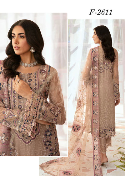 F-2611-R - Readymade - Ramsha Chiffon Collection Vol 26 2024 - Memsaab Online