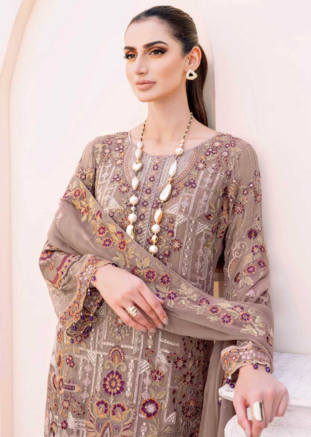 F-2311 - Unstitched - Ramsha Chiffon Collection 2023 - Memsaab Online