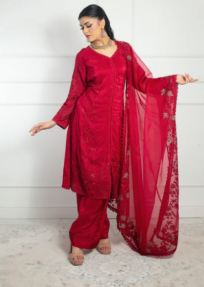 SRB1314 - Ruby - red- Sehrish.B Designer - Memsaab Online