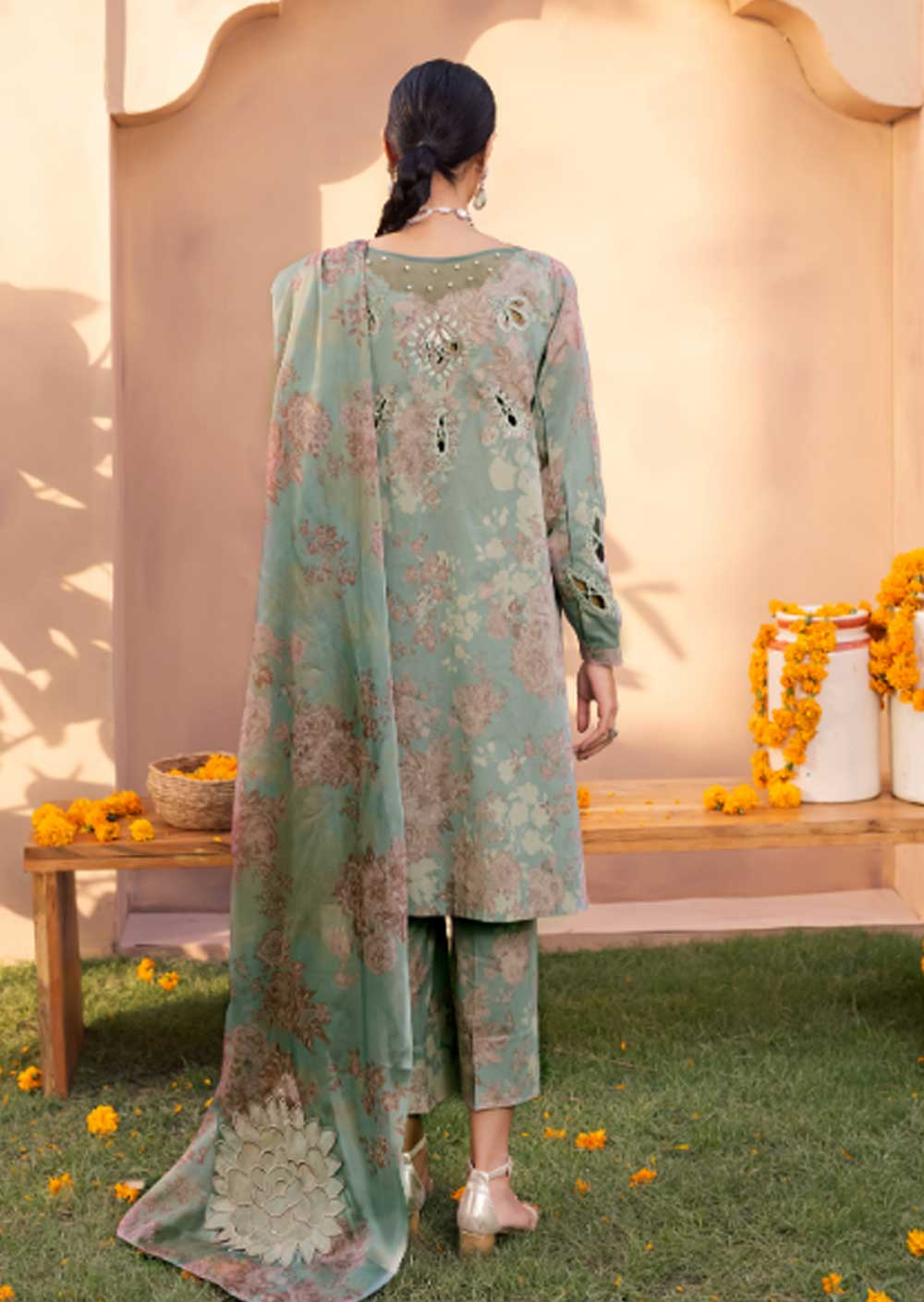 IZU-11 - Unstitched - Aashiaan Festive Lawn Collection by Iznik 2023 - Memsaab Online