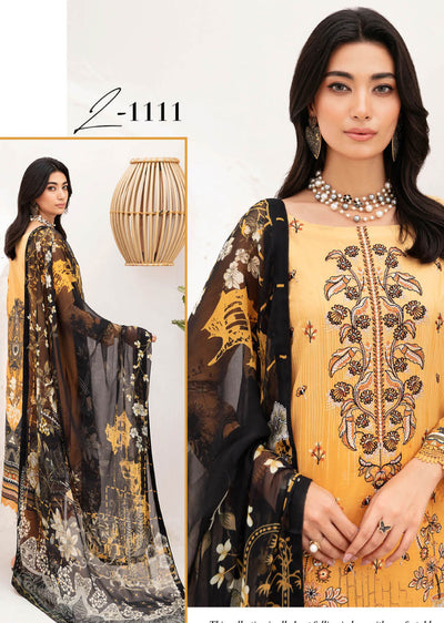 Z-1111-R - Readymade - Ramsha Mashaal Luxury Lawn Vol 11 - Memsaab Online