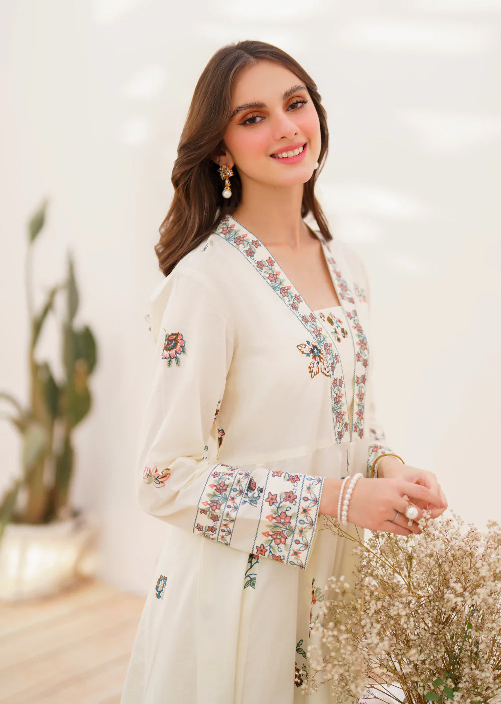 NAZMA- Readymade 3 Piece Cotton Suit - Memsaab Online