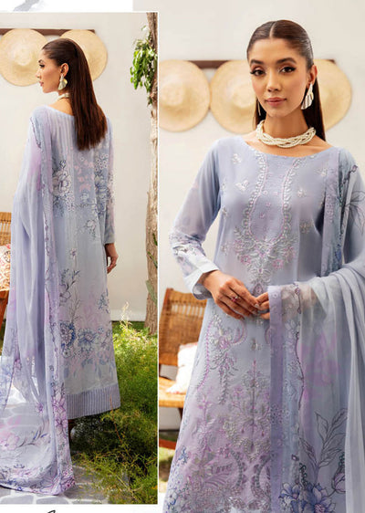 L-1211 - Unstitched - Ramsha Mashaal Luxury Lawn Vol 12 2024 - Memsaab Online