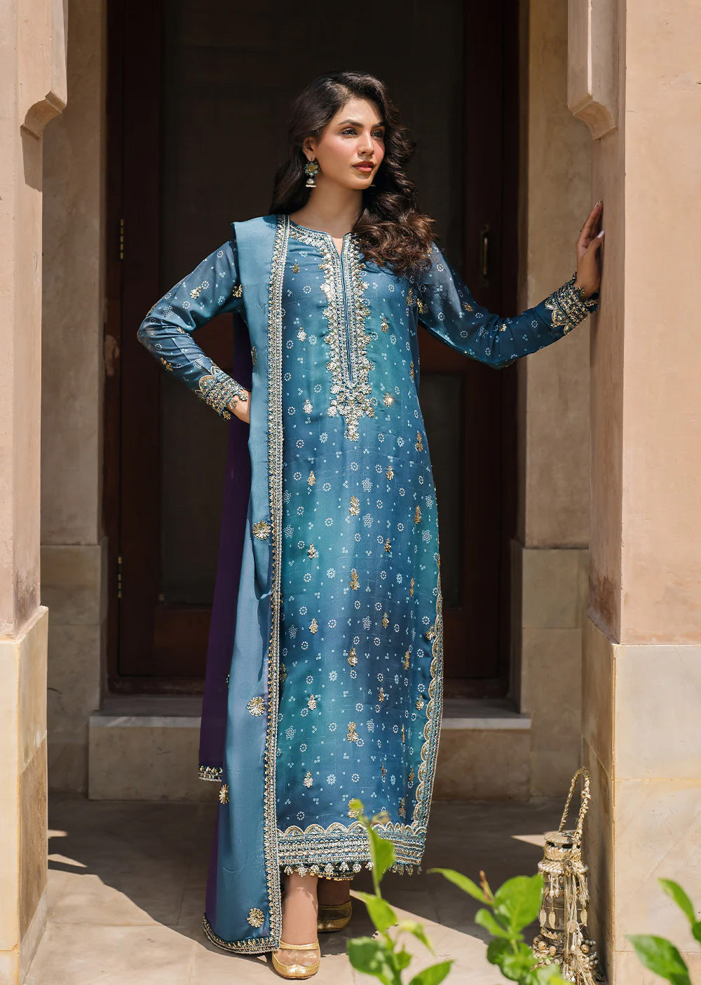 IZKN-11 - Readymade - Bandhani Chiffon Collection by Iznik 2025 - Memsaab Online