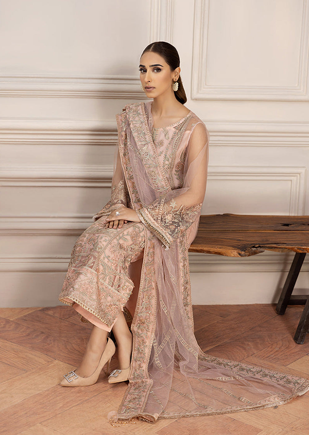 ROSITA - Readymade - Baroque Chantelle Suit 2024 - Memsaab Online