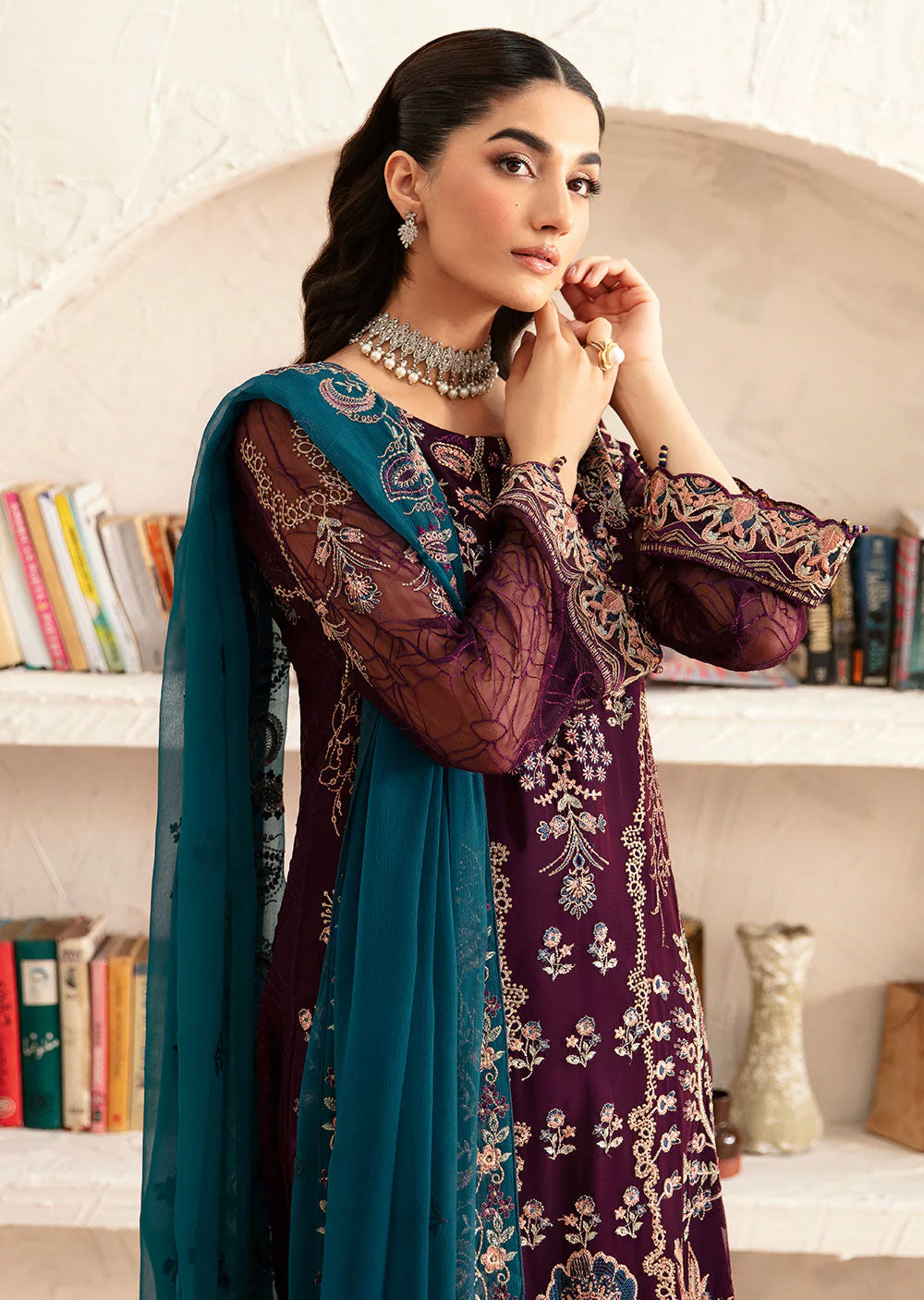 D-1211 - Unstitched - Rangoon by Ramsha Chiffon Collection Vol 12 2024 - Memsaab Online