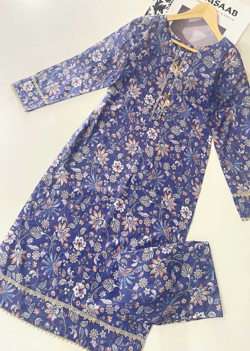 RGZ1210 Readymade Floral Printed Lawn Suit - Memsaab Online