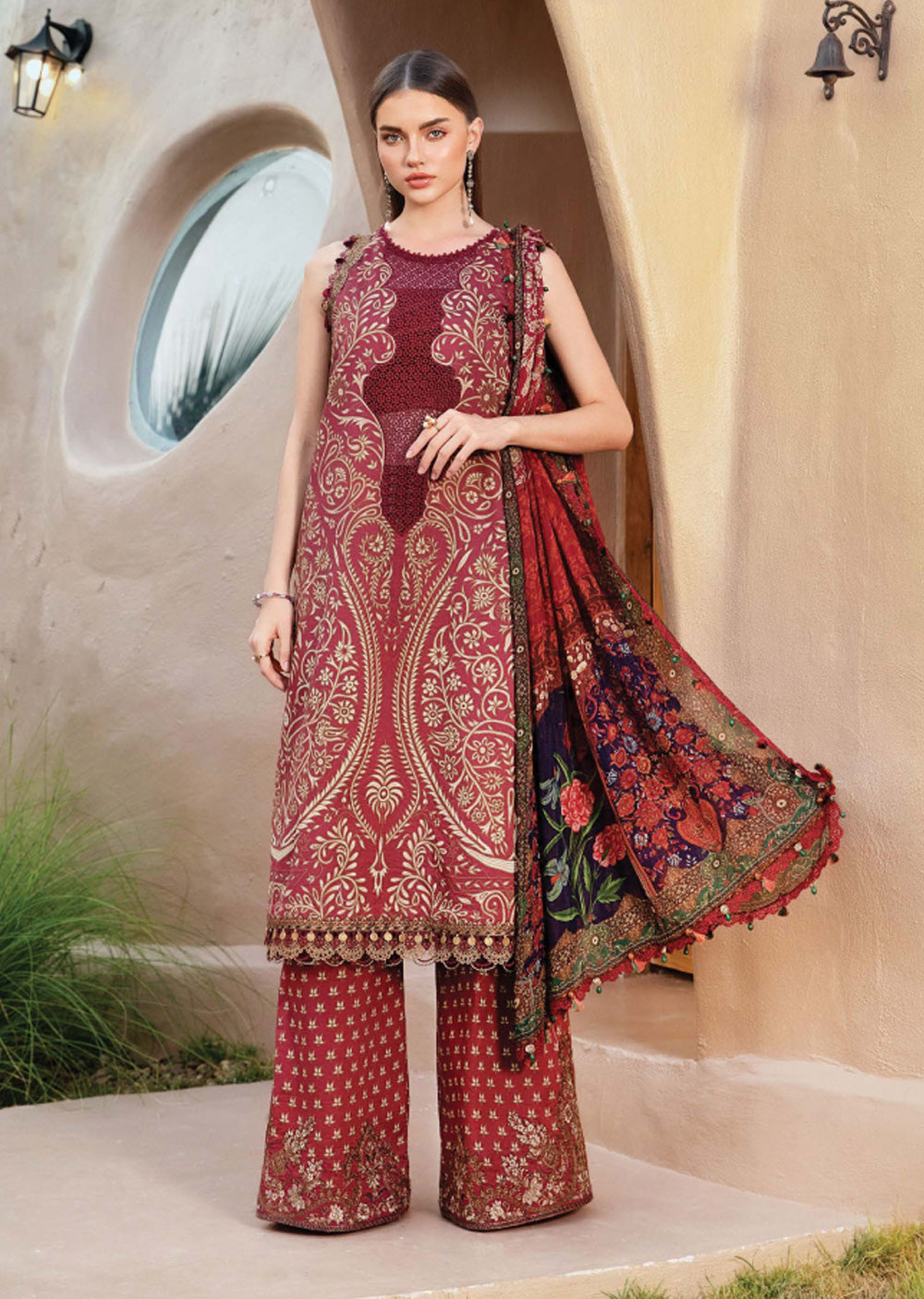 MPLS-12-A - Maria B Mprints Spring Summer Printed Lawn Suit 2025 - Memsaab Online