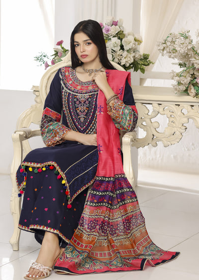 ATR-1157- Readymade Sehrish B Lux Cotton - Memsaab Online