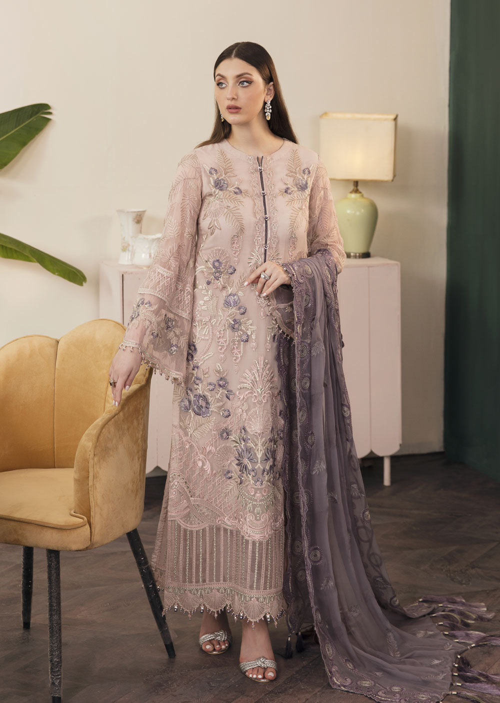 FE-508 - FUCHSIA PINK - Unstitched - Flossie Executive Collection Vol 5 2023 - Memsaab Online