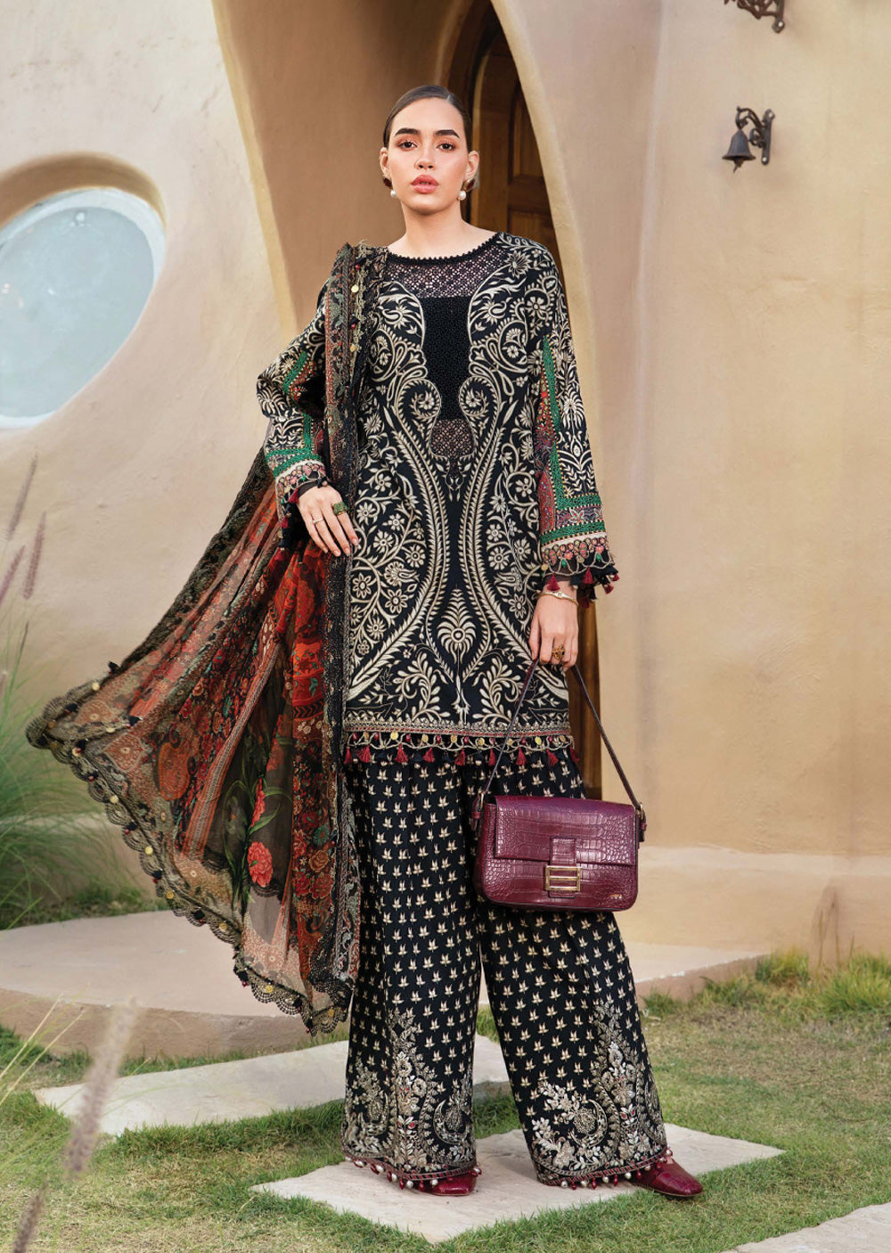 MPLS-12-B - Maria B Mprints Spring Summer Printed Lawn Suit 2025 - Memsaab Online