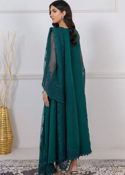 UF-338 - Readymade - Baroque Embroidered Schiffli Chiffon Suit 2024 - Memsaab Online