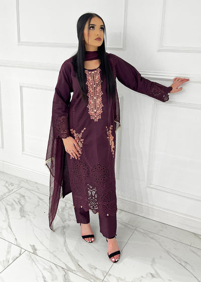 HK291 - Purple - Readymade HK Outfit - Memsaab Online