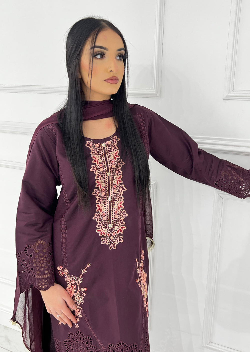 HK291 - Purple - Readymade HK Outfit - Memsaab Online