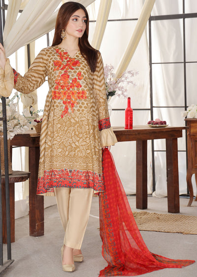 AMT47008C - Readymade Lawn Suit - Memsaab Online