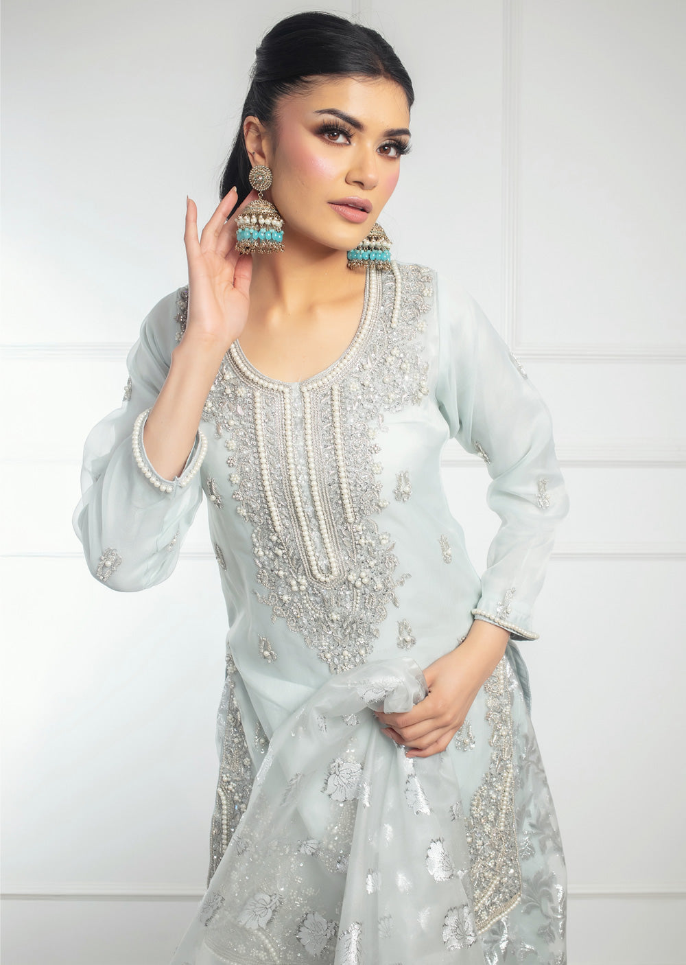 SRB9915 - Anchal GREY Sehrish.B Designer - Memsaab Online