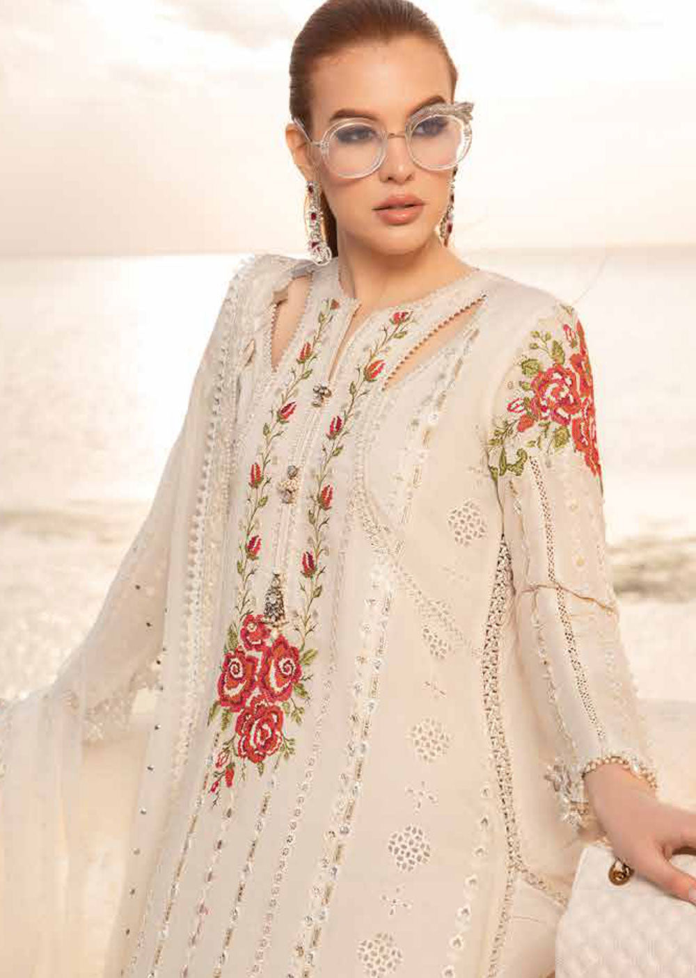 MSB-2412-A - Unstitched - Maria B Lawn Collection 2024 - Memsaab Online
