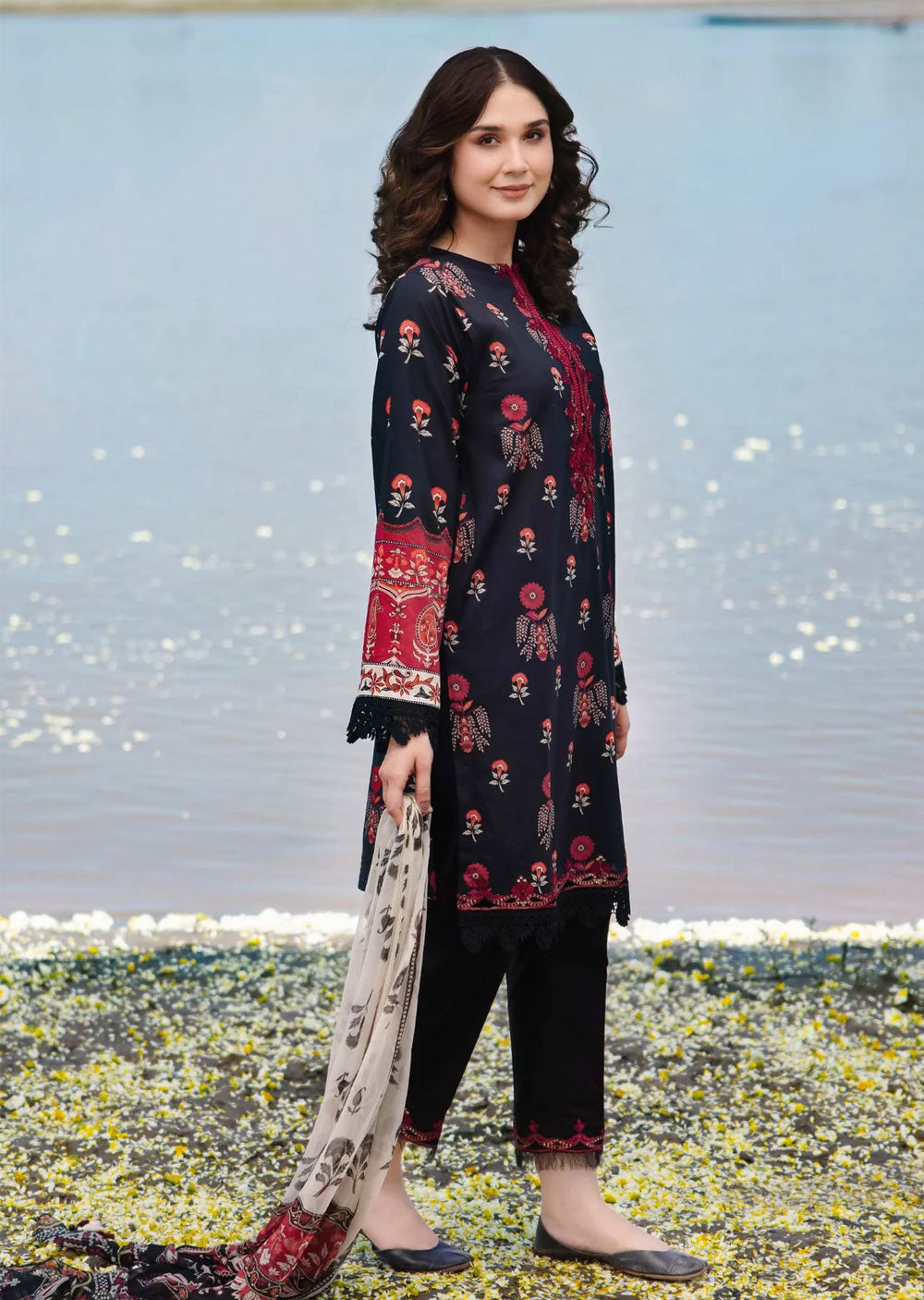 MBCS-412-A - Readymade - Maria B M.Basics Lawn Collection 2024 - Memsaab Online