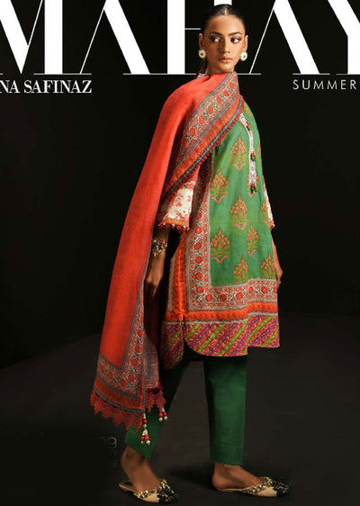 MZN-12-A - Unstitched - Mahay Summer Collection by Sana Safinaz 2023 - Memsaab Online