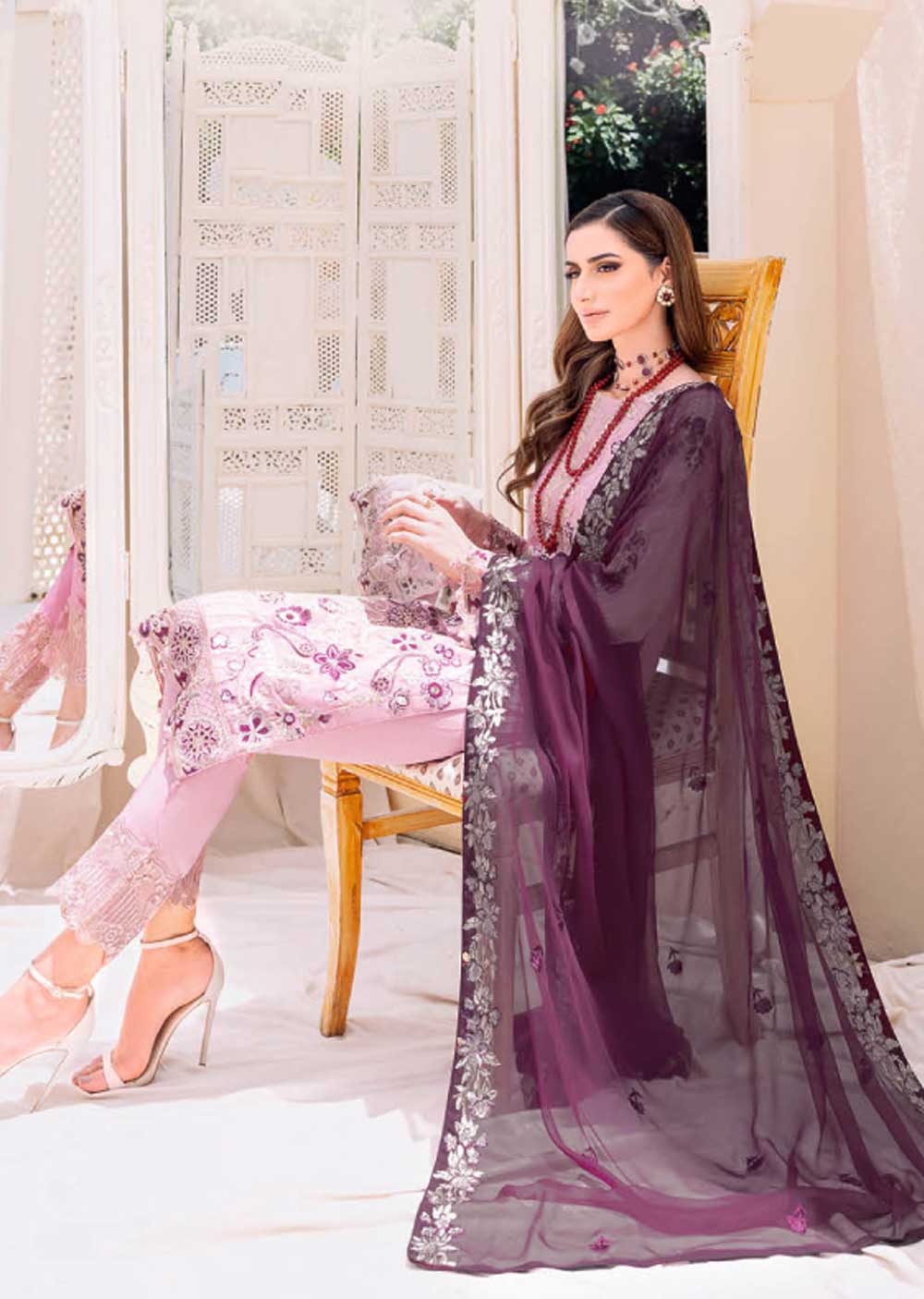 F-2312-R - Readymade - Ramsha Chiffon Collection 2023 - Memsaab Online